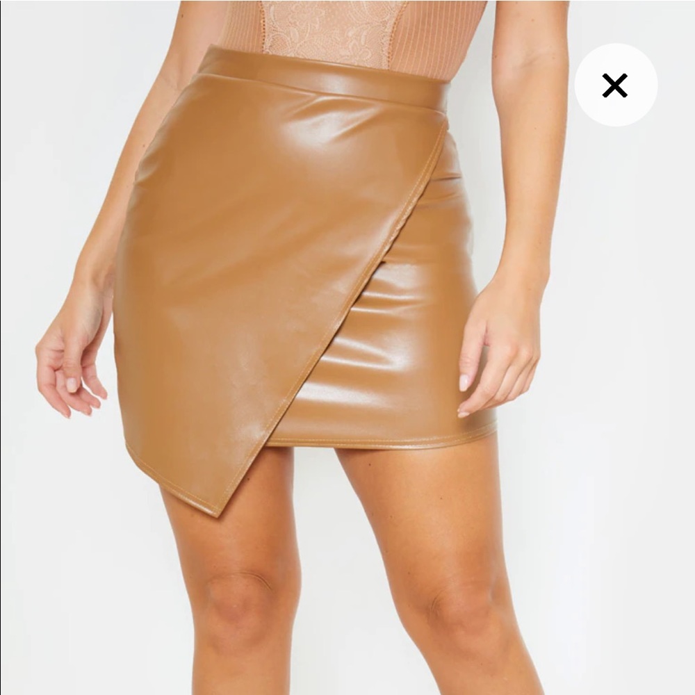 PrettyLittleThing New Faux Leather Skirt